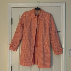 Ann Taylor Loft XS pink gingham coat.